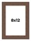 8x12 Wide Barnwood Picture Frame with UV-Resistant Acrylic & Acid Free Backing, Available in 6 Paint Finishes - Grey, Brown, White, and Black
